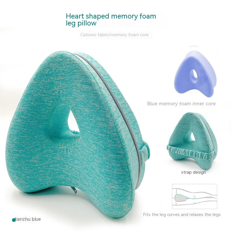 Blissé AlignForm™ Beinkissen aus Memory-Schaum – Herzförmige Kontur zur Entlastung von Hüfte, Rücken und Knie