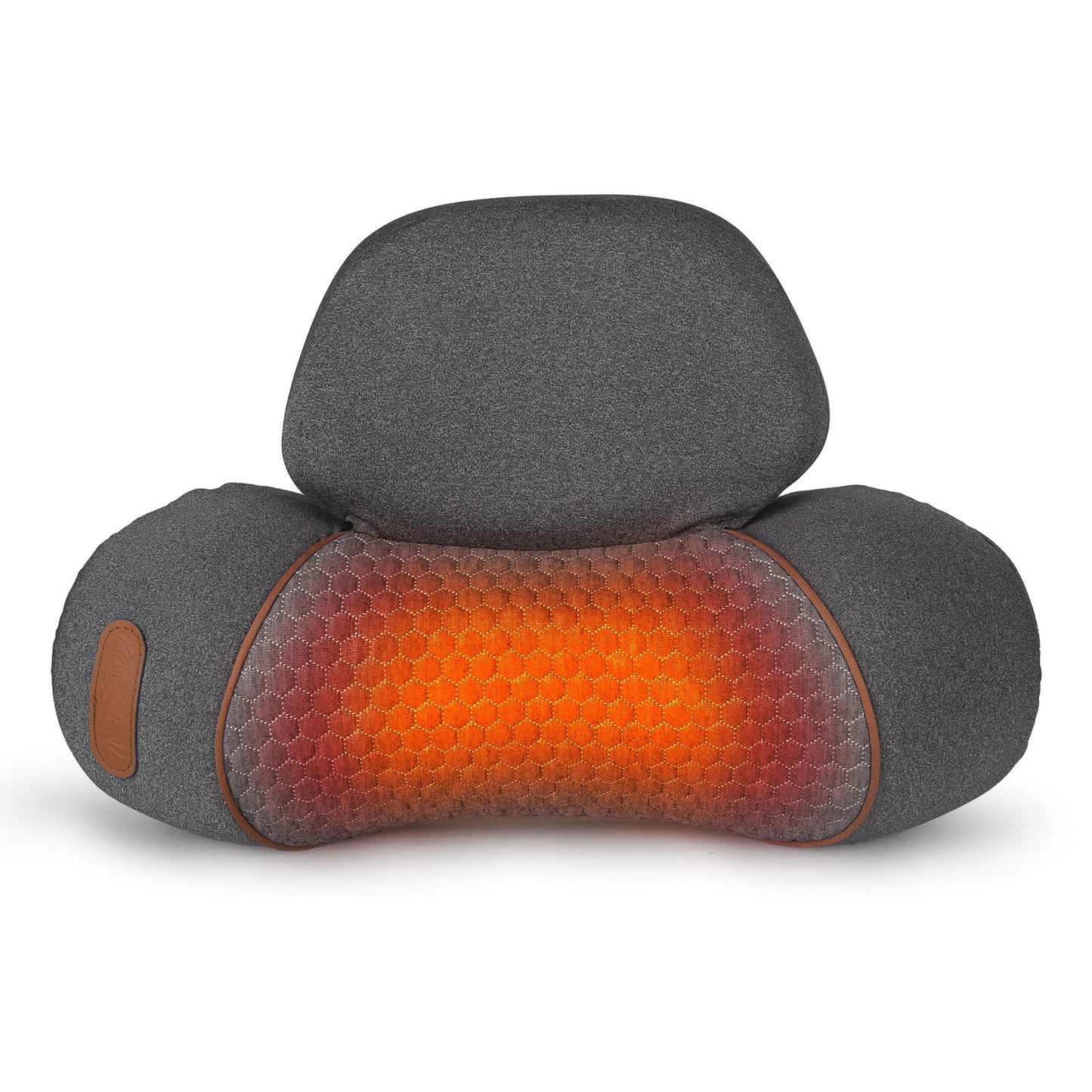 1 Set 3 In 1 Neck Massager Pillow With Vibration Heating Airbag Stretching Memory Foam Fillings Ergonomic Massager With Portable Storage Bag Eye Mask